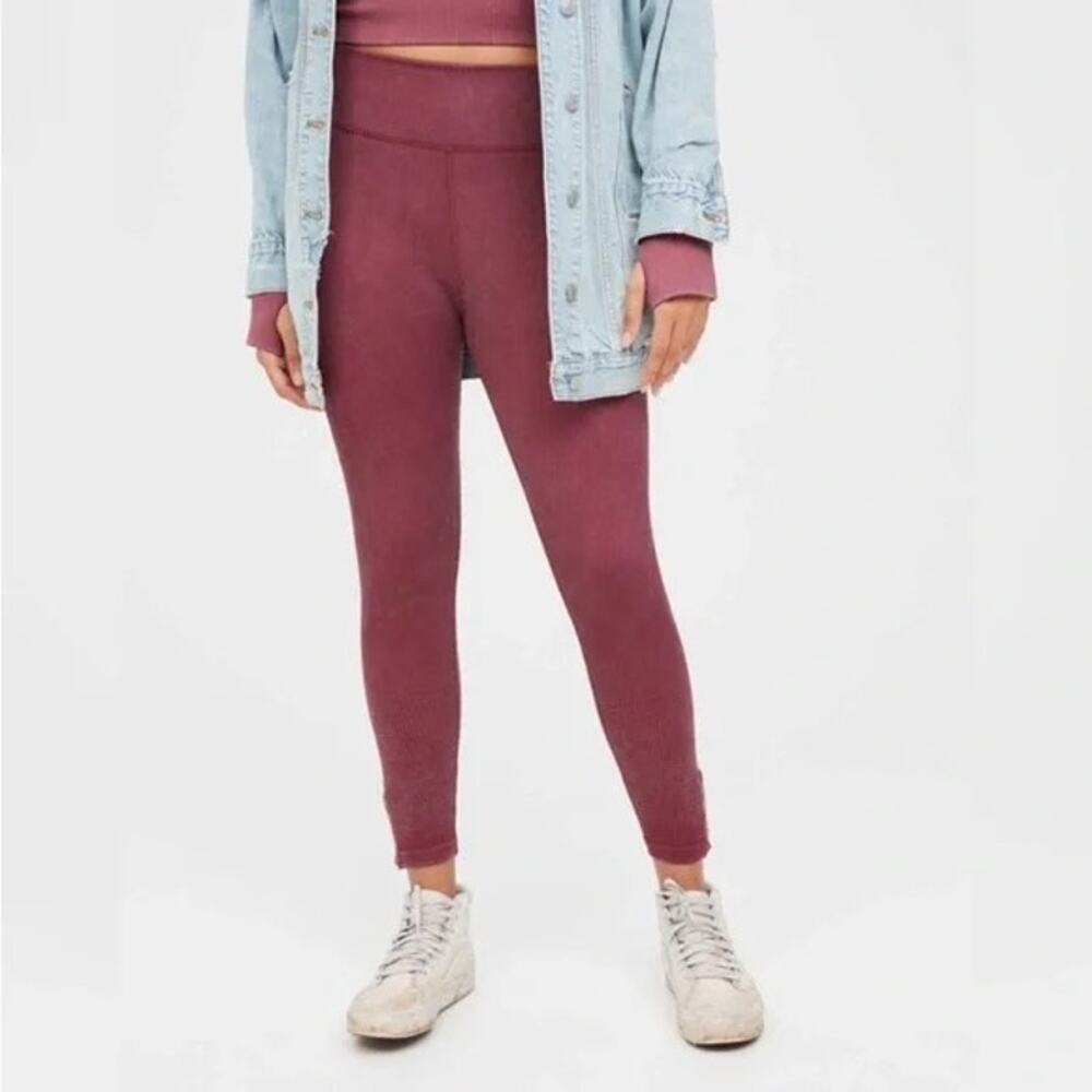 NWT Offline Aerie Main Squeeze High Waist Thermal Leggings sz XS Waffle Knit 7/8